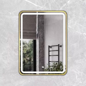 Зеркало Comforty Ситара 60 LED-подсветка, бесконтактный сенсор, антизапотевание Золото матовое 00-00014160CF Зеркало Comforty Ситара 60 LED-подсветка, бесконтактный сенсор, антизапотевание Золото матовое 00-00014160CF