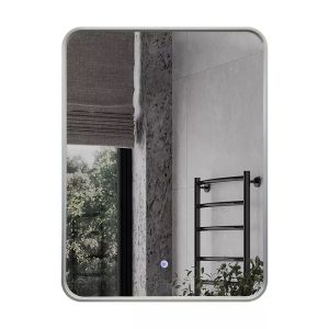 Зеркало Comforty Сириус 60 с подсветкой холодный свет, сенсор Серебряный матовый 00-00014193CF