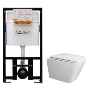 Инсталляция Loranto Prestige с унитазом Azario Teramo Белый глянцевый 4551+AZ-0052-UQ3