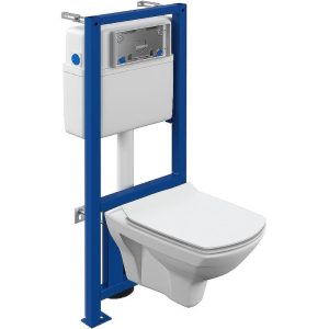 Инсталляция Cersanit Vector + унитаз Carina XL Белый матовый 64122 Инсталляция Cersanit Vector + унитаз Carina XL Белый матовый 64122