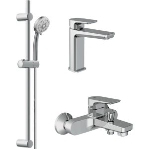 Комплект смесителей Cersanit Nature Хром глянцевый 64514 Комплект смесителей Cersanit Nature Хром глянцевый 64514