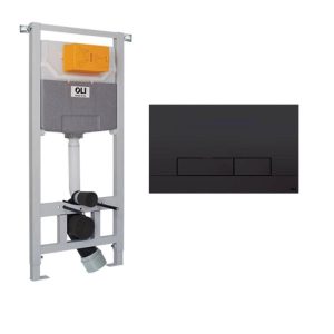 Инсталляция Oli Eco Block Sanitarblock для скрытого монтажа унитаза с кнопкой Narrow OLIpure Черный матовый 773705