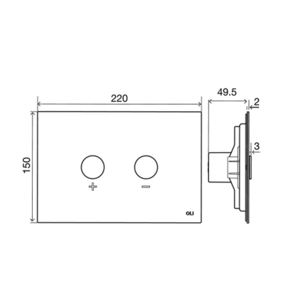 Клавиша смыва Oli Blink Черный 878490/887191 Клавиша смыва Oli Blink Черный 878490/887191 — изображение 2