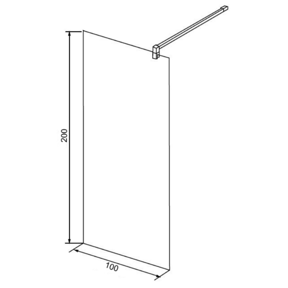 Душевая перегородка Loranto Walk-in 100 Хром / Прозрачное CS-L1020 100 Душевая перегородка Loranto Walk-in 100 Хром / Прозрачное CS-L1020 100 — изображение 3