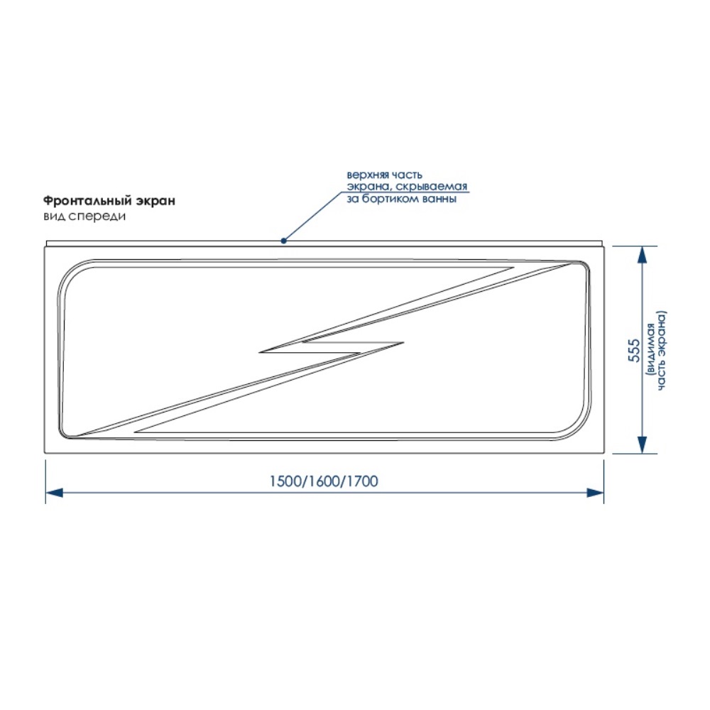 Панель фронтальная Loranto Calgary 160 Белый CS00063083 Панель фронтальная Loranto Calgary 160 Белый CS00063083 — изображение 3