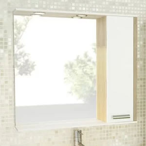 Шкаф зеркальный Comforty Тулуза 90 Белый / Сосна 3132228