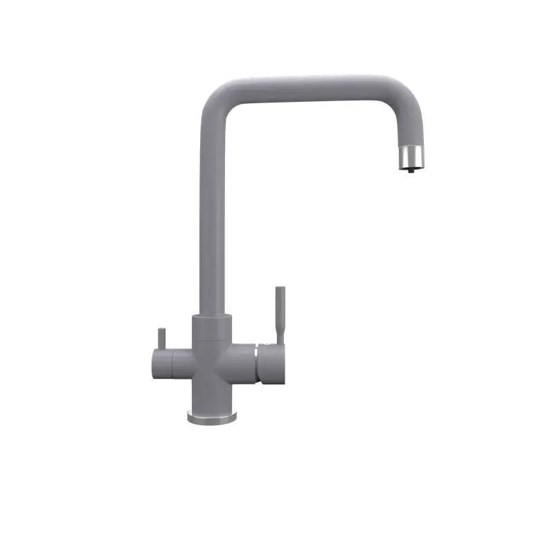 Смеситель для кухни Ulgran Quartz с подключением к фильтру UQ-019-05 Бетон Смеситель для кухни Ulgran Quartz с подключением к фильтру UQ-019-05 Бетон