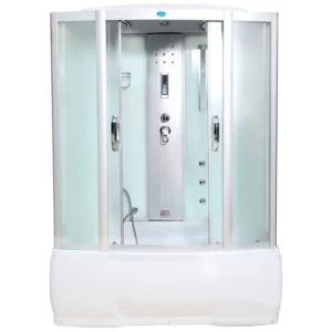 Душевая кабина Водный мир 150х85, Хром / Матовое, Высокий поддон