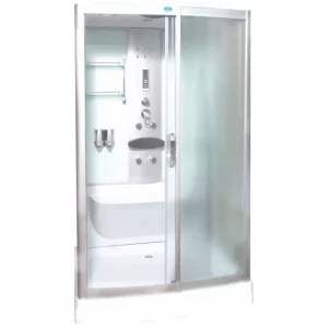 Душевая кабина Водный мир 125х90, Хром / Матовое, Низкий поддон правая