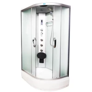 Душевая кабина Водный мир 120х80, Хром / Матовое, Низкий поддон левая