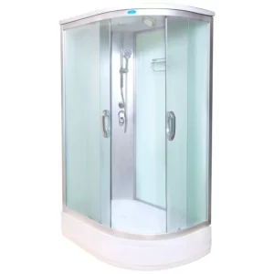 Душевая кабина Водный мир 120х80, Хром / Матовое, Низкий поддон левая