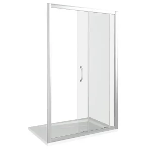 Душевая дверь Bas Latte 130х185 Хром / Грейп