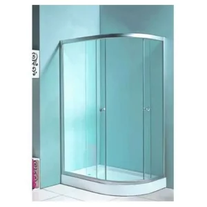 Душевой уголок Водный мир 120х85 с поддоном левый Хром / Матовое