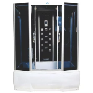 Душевая кабина Водный мир 150х85, Хром / Тонированное, Высокий поддон