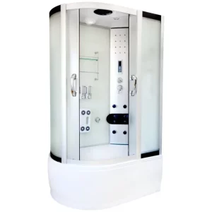 Душевая кабина Водный мир 120х85, Хром / Матовое, Высокий поддон правая