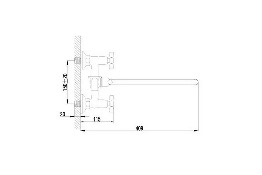Смеситель для ванны Lemark Benefit Хром LM2551C Смеситель для ванны Lemark Benefit Хром LM2551C — изображение 2