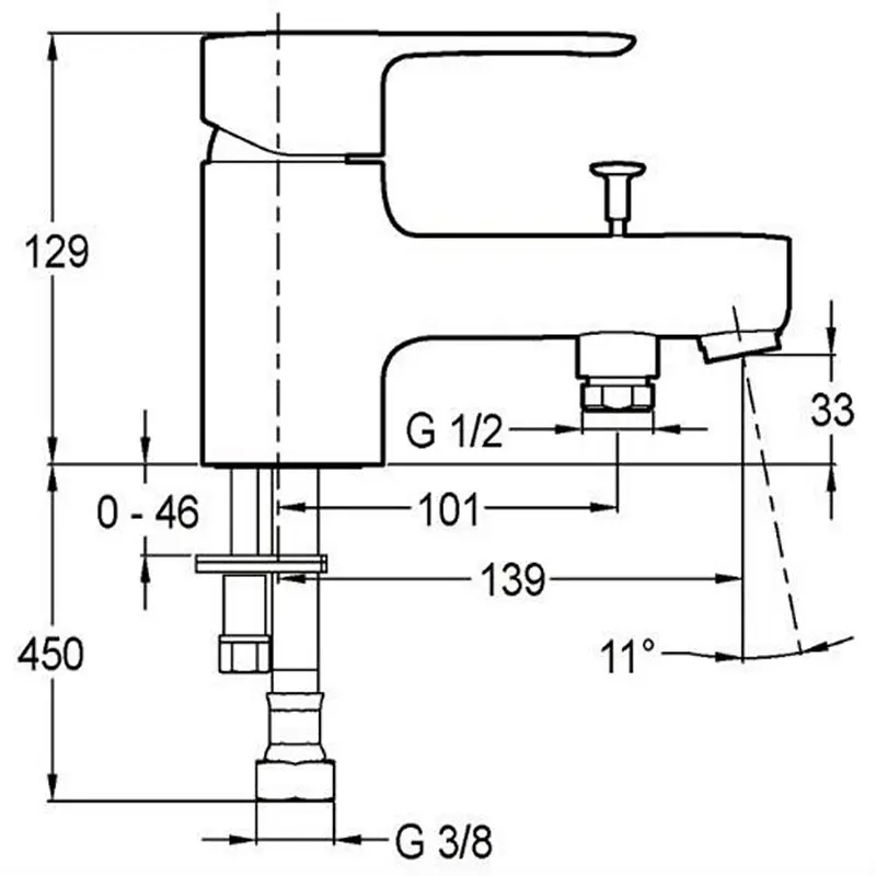 Смеситель на борт ванны Jacob Delafon July E16044-4-CP Смеситель на борт ванны Jacob Delafon July E16044-4-CP — изображение 2