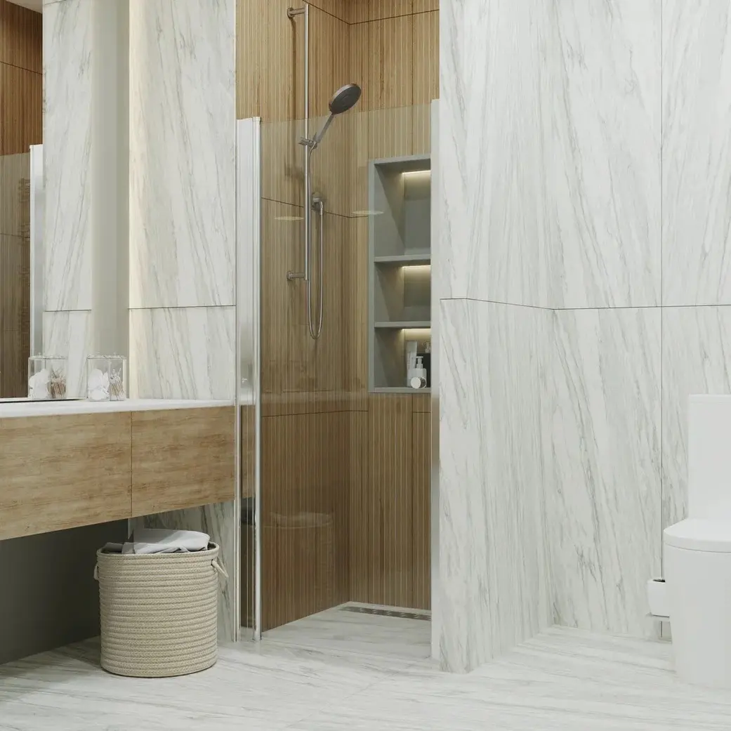 Душевая дверь Triton Уно 100х185 Хром / Прозрачное Душевая дверь Triton Уно 100х185 Хром / Прозрачное — изображение 2