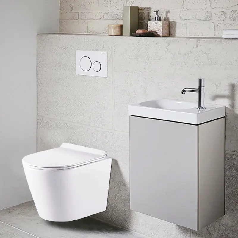 Унитаз подвесной Azario Fonti + с сиденьем Белый AZ-402W Унитаз подвесной Azario Fonti + с сиденьем Белый AZ-402W — изображение 2