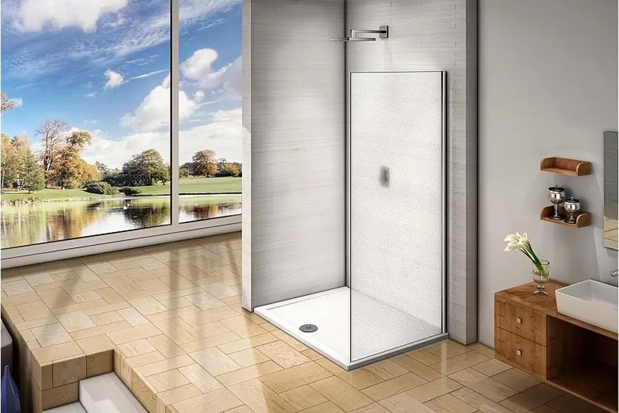 Душевая перегородка Bas Orion 80х185 Хром / Прозрачное Душевая перегородка Bas Orion 80х185 Хром / Прозрачное — изображение 2