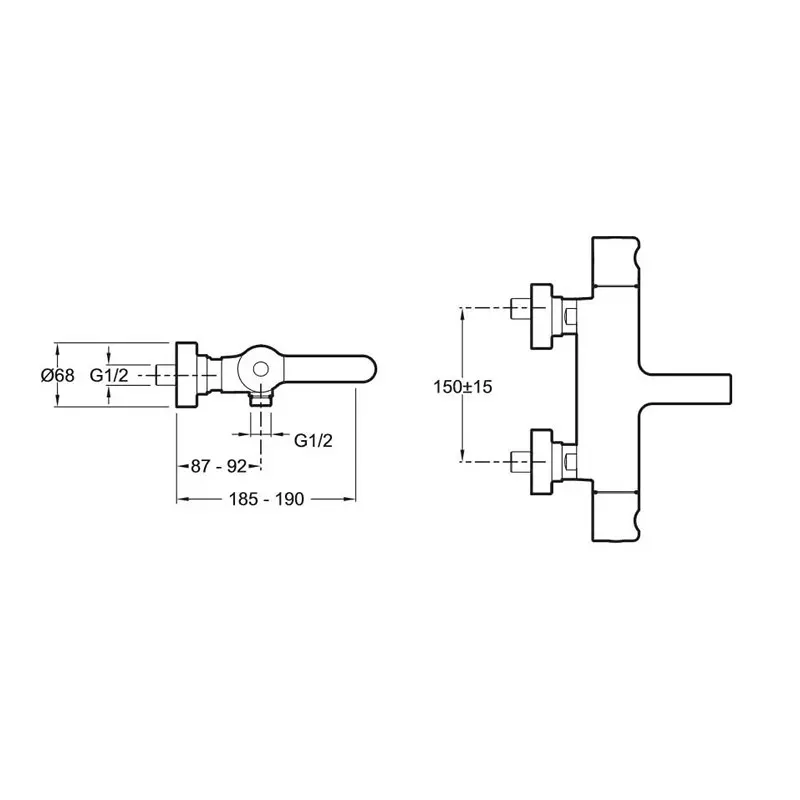 Смеситель Jacob Delafon Singulier термостатический для ванны E10870-CP Смеситель Jacob Delafon Singulier термостатический для ванны E10870-CP — изображение 2