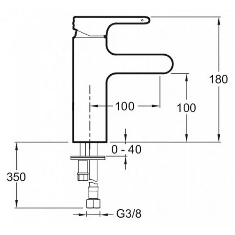 Смеситель для раковины Jacob Delafon Singulier без донного клапана E10496-CP Смеситель для раковины Jacob Delafon Singulier без донного клапана E10496-CP — изображение 2