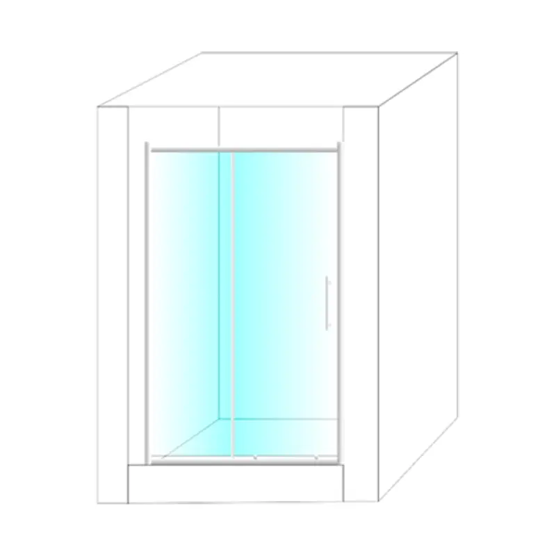 Душевая дверь Водный мир 140 Хром / Прозрачное Душевая дверь Водный мир 140 Хром / Прозрачное — изображение 2