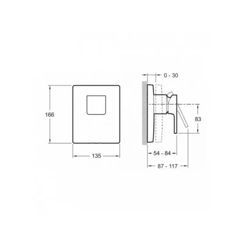 Смеситель встраиваемый Jacob Delafon Strayt E98632-CP Смеситель встраиваемый Jacob Delafon Strayt E98632-CP — изображение 2
