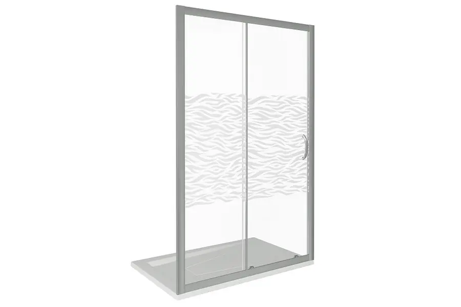 Душевая дверь Bas Infinity 130х185 Хром / Грейп Душевая дверь Bas Infinity 130х185 Хром / Грейп — изображение 3