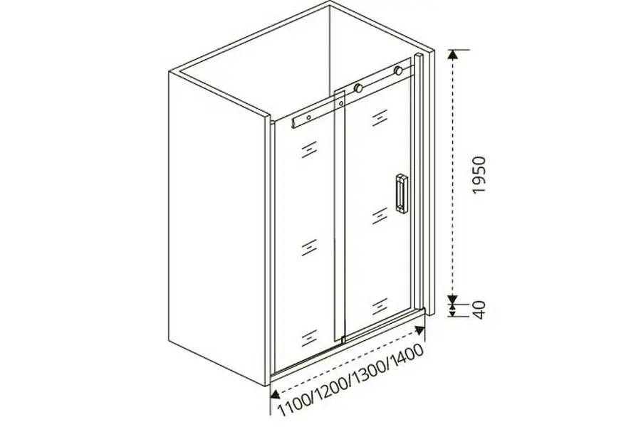 Душевая дверь Bas Puerta 140х195 Хром / Прозрачное Душевая дверь Bas Puerta 140х195 Хром / Прозрачное — изображение 3