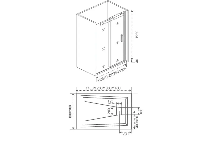 Душевая дверь Bas Galaxy 120х195 Хром / Прозрачное Душевая дверь Bas Galaxy 120х195 Хром / Прозрачное — изображение 3