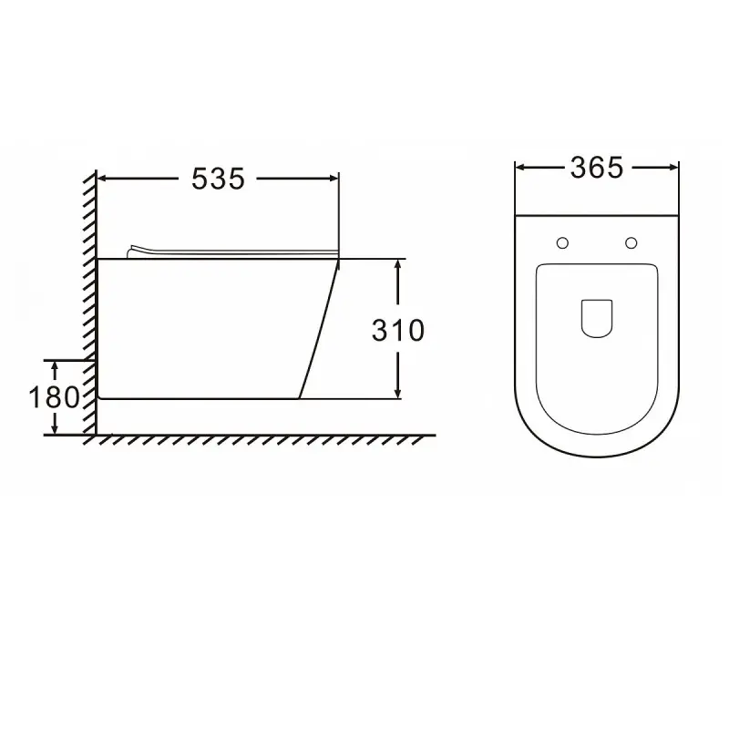 Унитаз подвесной Azario Fonti + с сиденьем Белый AZ-402W Унитаз подвесной Azario Fonti + с сиденьем Белый AZ-402W — изображение 3