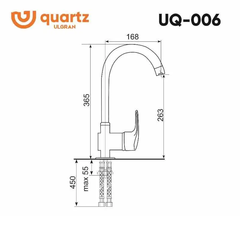Смеситель для кухни Ulgran Quartz UQ-006-03 Десерт Смеситель для кухни Ulgran Quartz UQ-006-03 Десерт — изображение 2