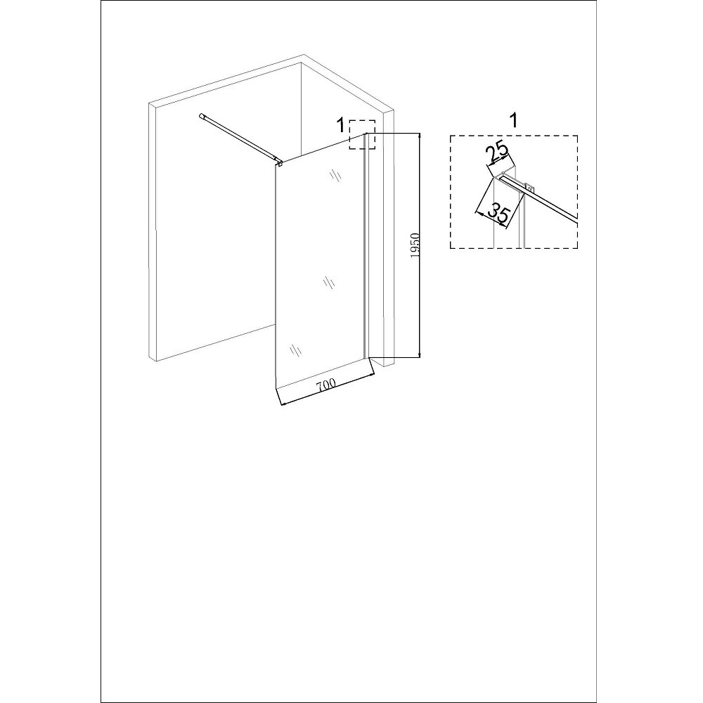 Душевая перегородка Niagara Nova 70 Хром / Прозрачное NG-663-70 Душевая перегородка Niagara Nova 70 Хром / Прозрачное NG-663-70 — изображение 4