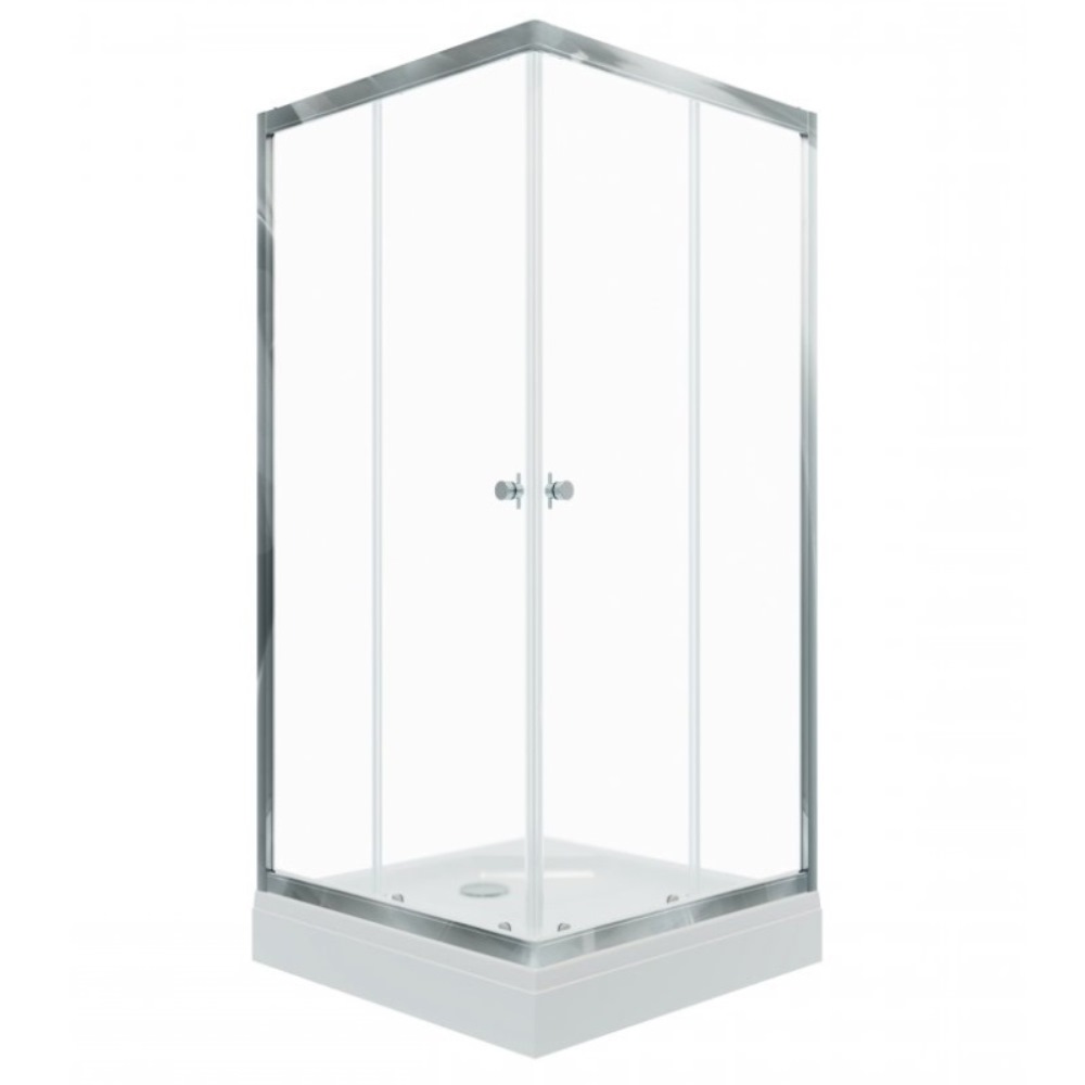 Душевой уголок Triton Вента 100х100 Хром / Прозрачное Щ0000049619 Душевой уголок Triton Вента 100х100 Хром / Прозрачное Щ0000049619