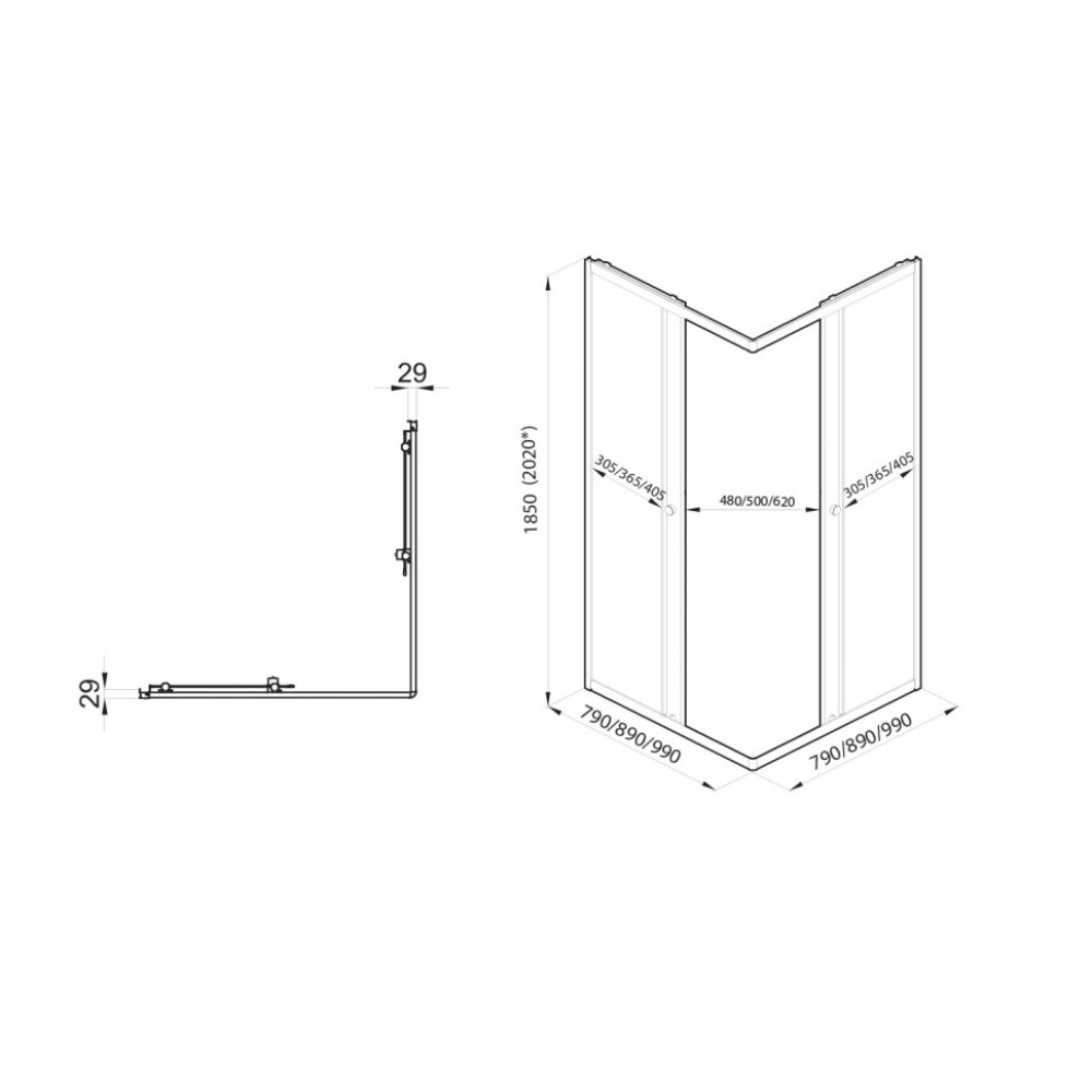 Душевой уголок Triton Вента 90х90 Черный / Матовый Щ0000064631 Душевой уголок Triton Вента 90х90 Черный / Матовый Щ0000064631 — изображение 4